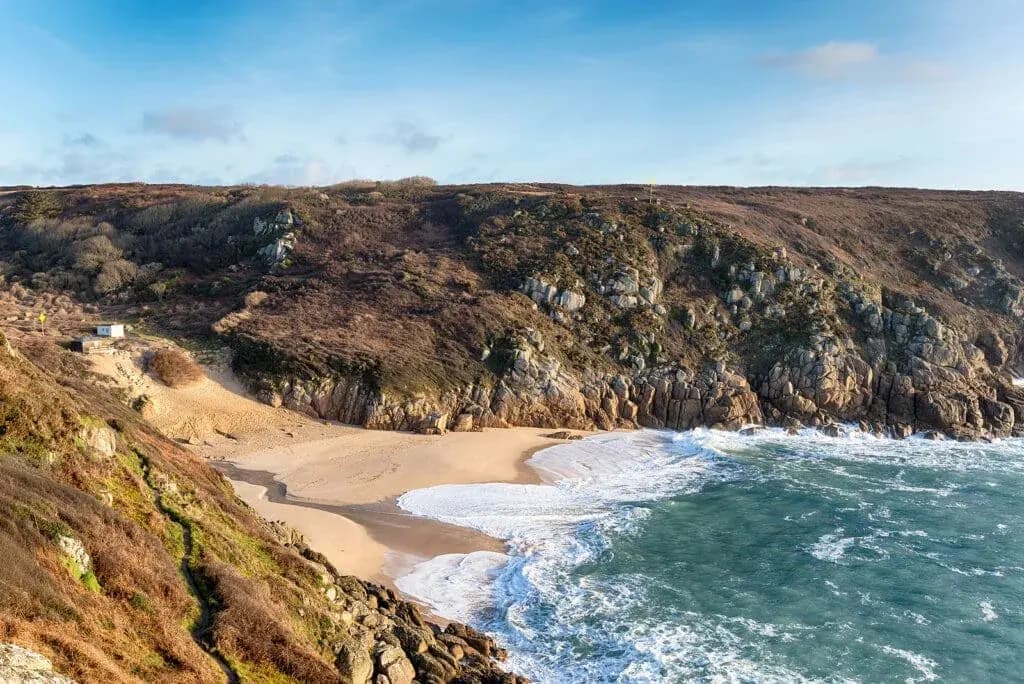 The Beach At Porthcurno From The Coast Path, Cornwall