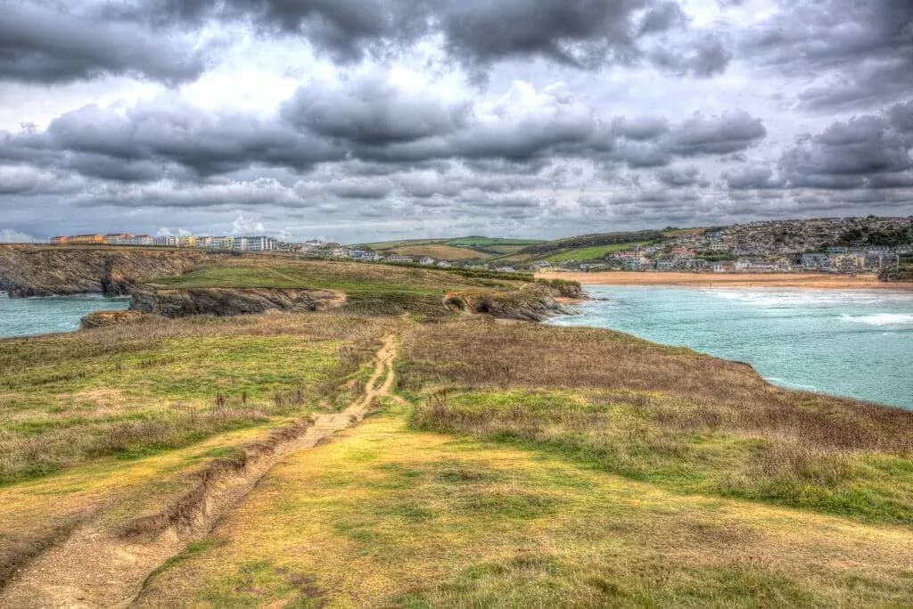 View From Trevelgue Head Towards Newquay, Cornwall
