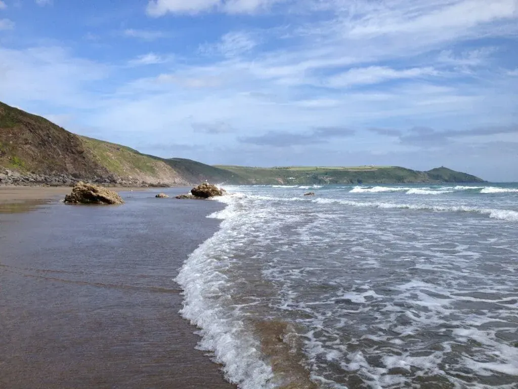 Praa Sands Beach is known as one of the best surfing spots on Cornwall’s south coast