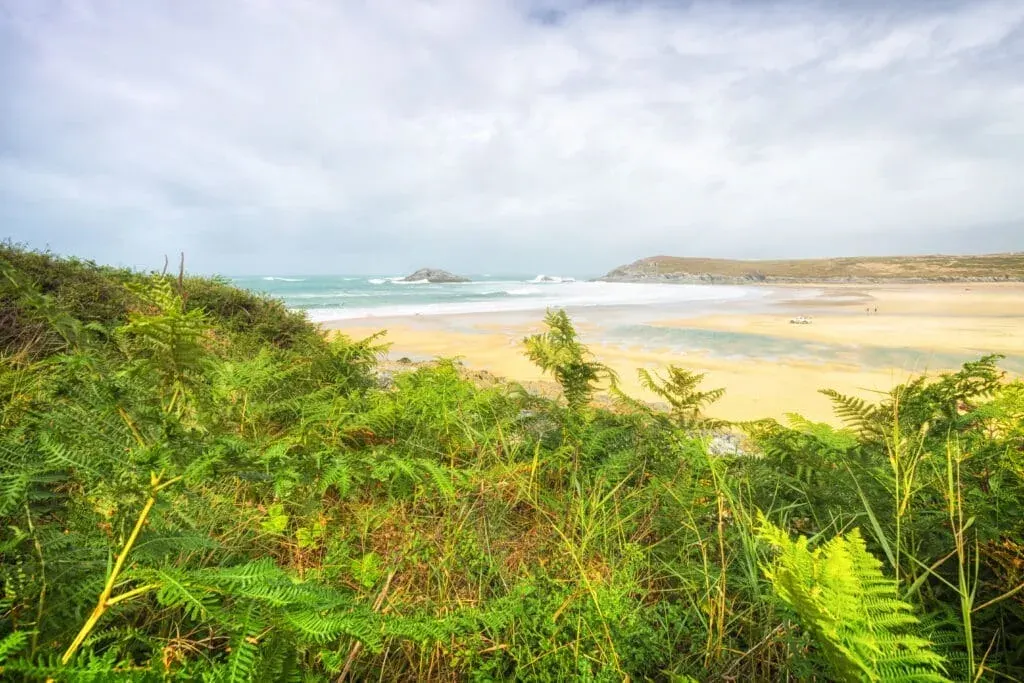 A spring day with Crantock Beach in the background