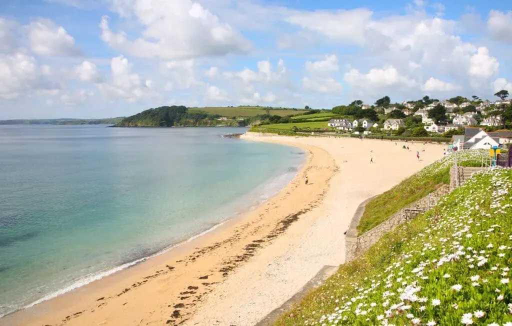 Gyllyngvase Beach in the summer, Falmouth, Cornwall