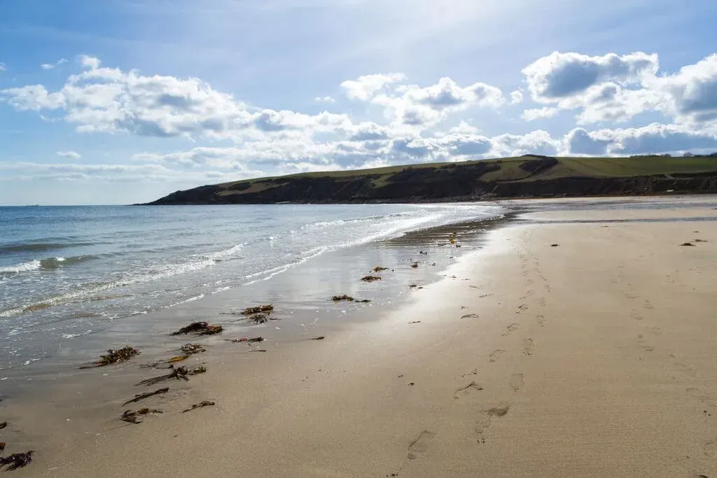 Towan Beach, Cornwall at low season