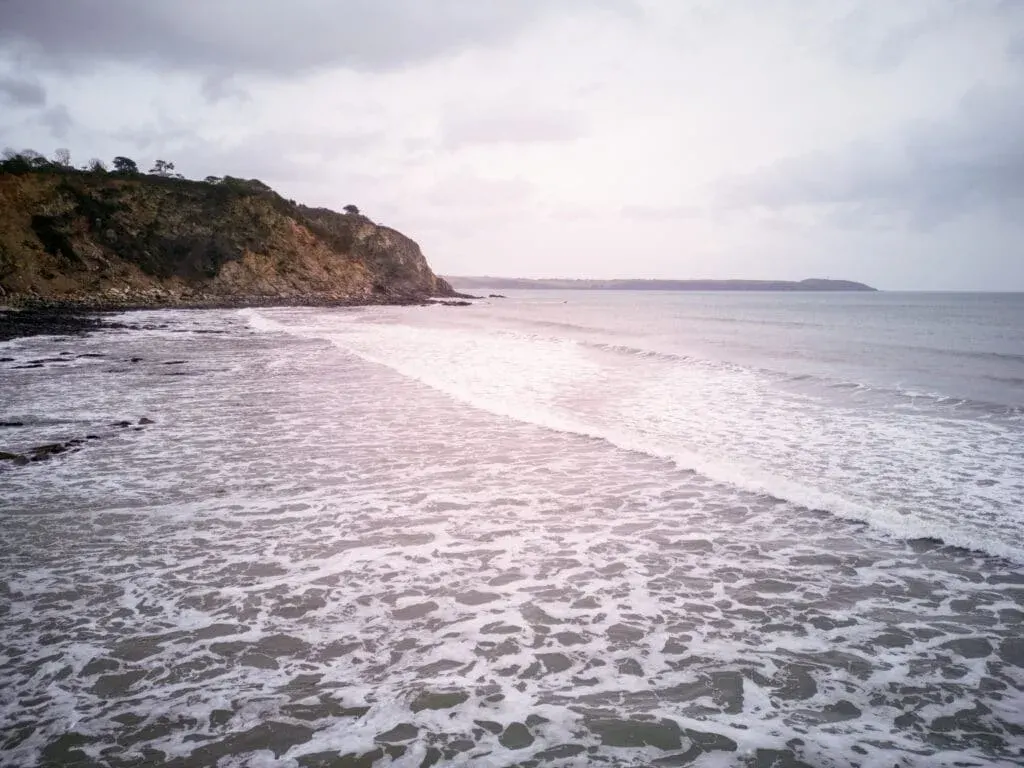High tide at Charlestown Beach, Cornwall