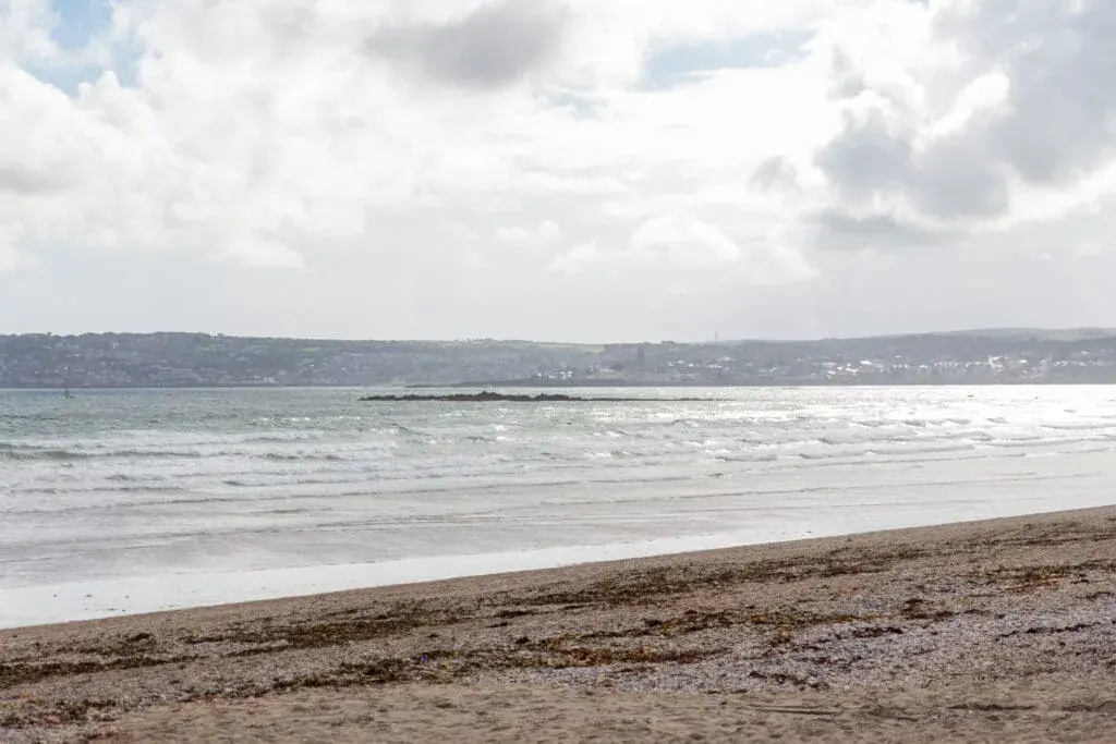 A spring afternoon at Marazion Beach, near Penzance, Cornwall