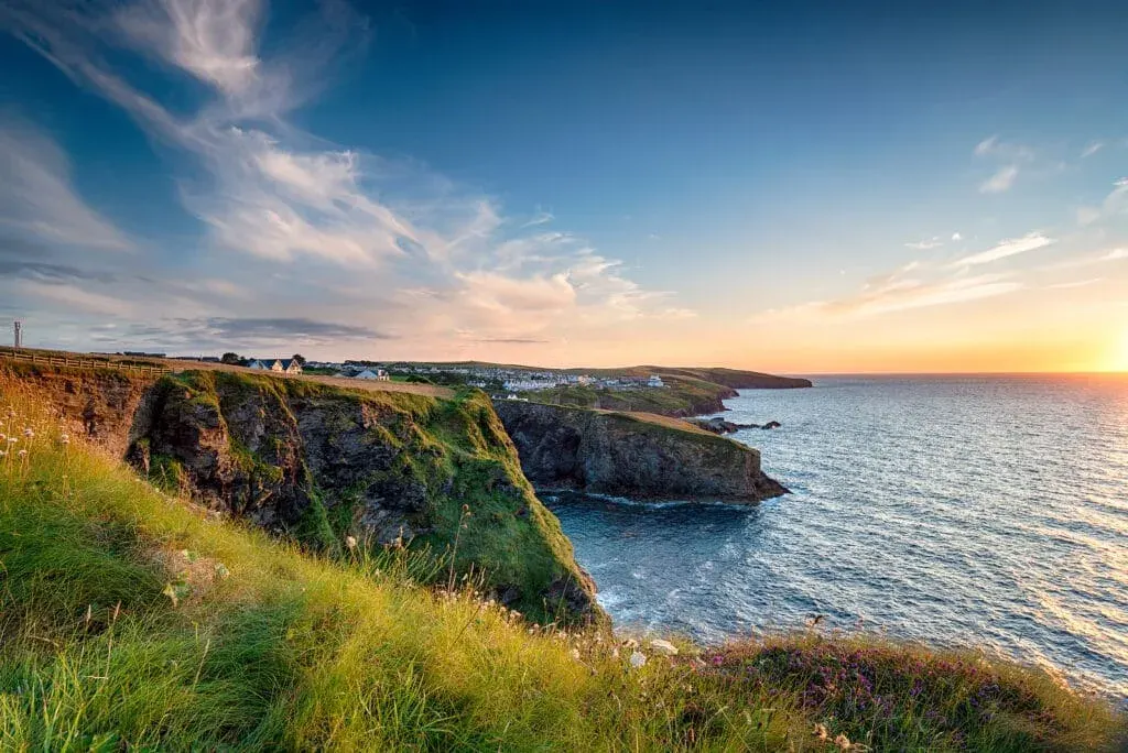 Sunset over Port Gaverne, North Cornwall
