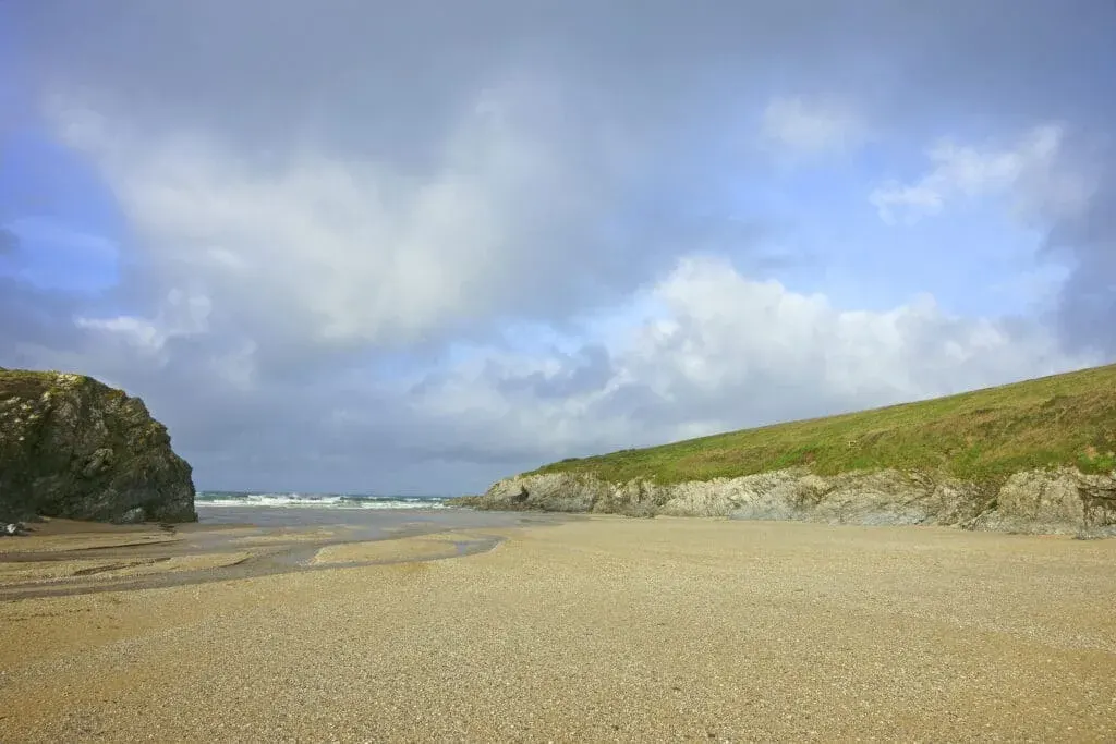 Polly Joke Beach (Porth Joke) on a winter’s day, next to Crantock Bay in Cornwall