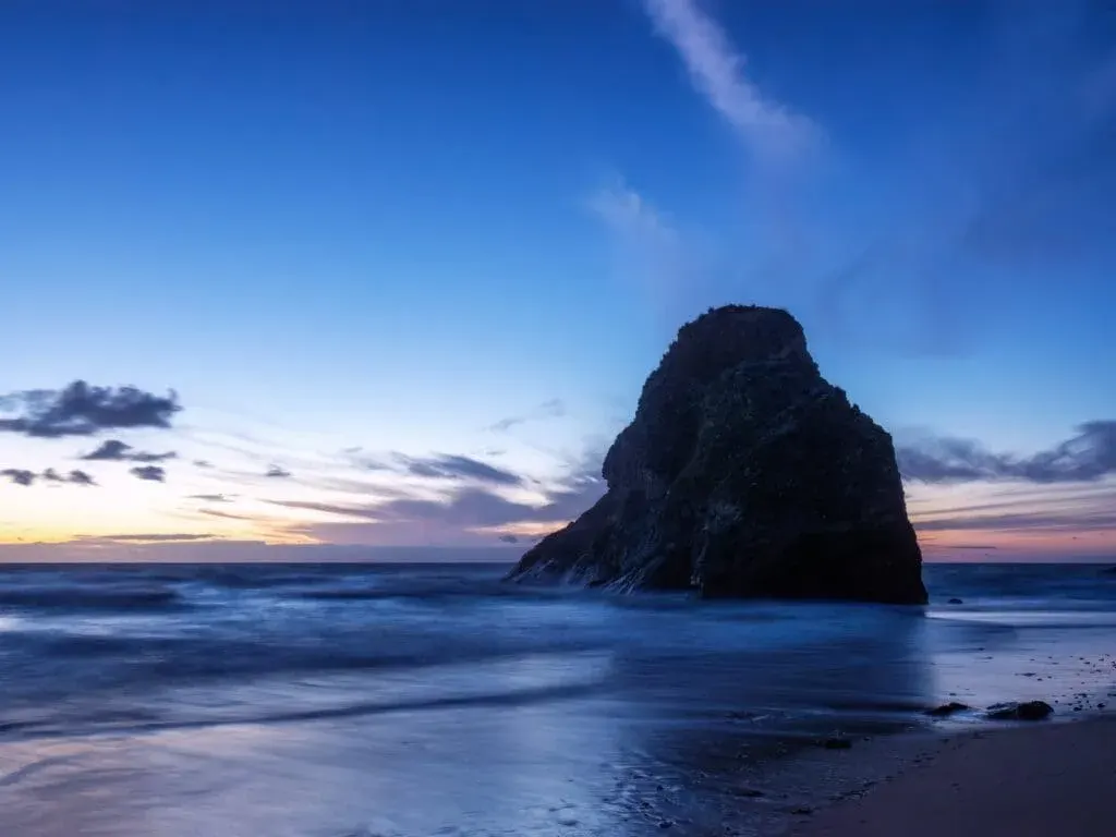 Sunset at Whipsiderry Beach, near Newquay, Cornwall