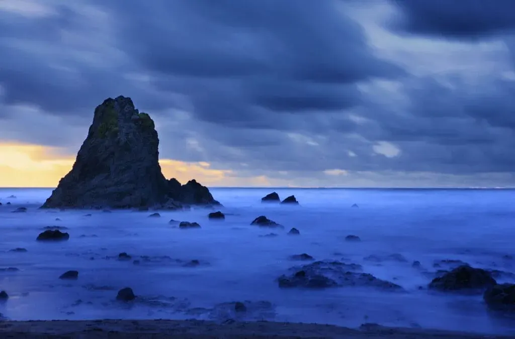 Dark storm over Widemouth Bay, Nr Bude, Cornwall