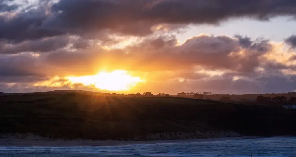 Sunset at Carbis Bay Beach, St Ives, Cornwall
