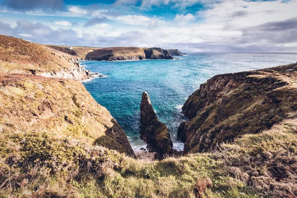 Nanjizal Beach, Cornwall, from the South West Coast Path