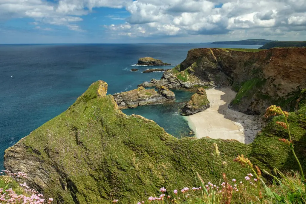 Along the South West Coast Path, to Godrevy Beach, northwest Cornwall