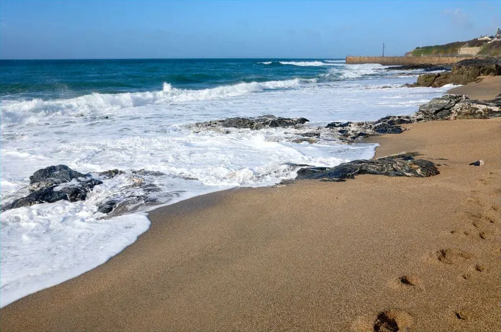 Incoming tide at Porthleven Beach, west Cornwall
