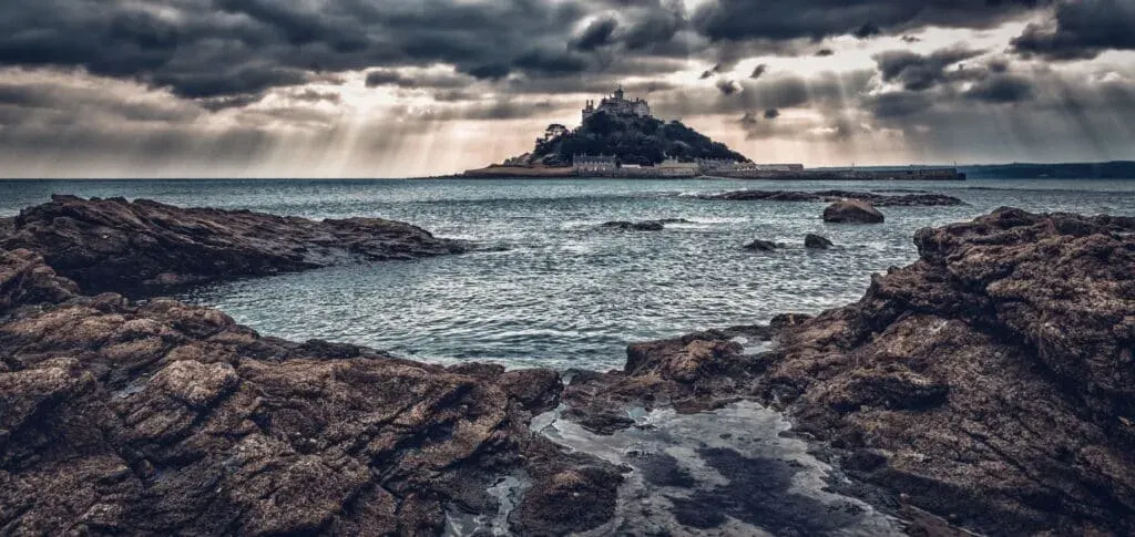 St Michaels Mount, Cornwall, taken from Marazion Beach