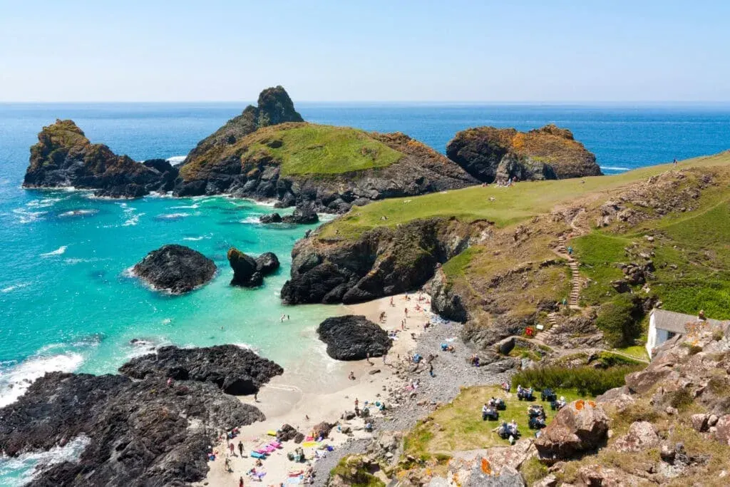 A clear day at Kynance Cove, Cornwall