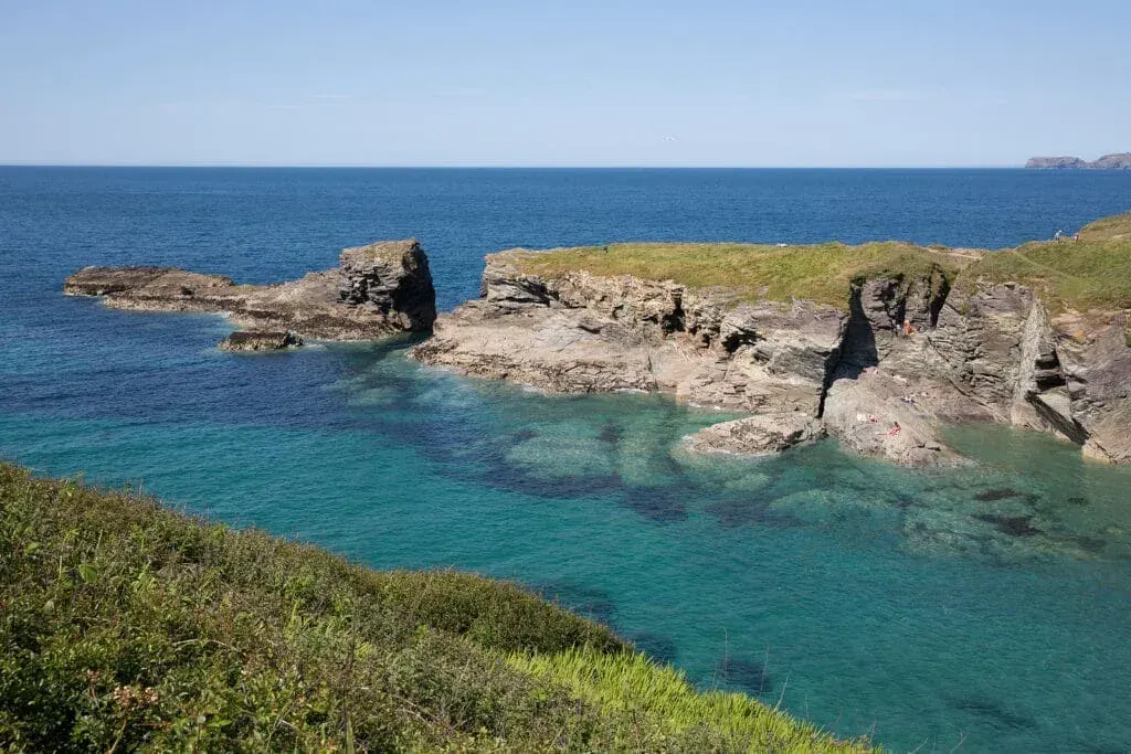Entrance to Port Gaverne Beach, near Port Isaac in Cornwall